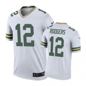 Green Bay Packers #12 Aaron Rodgers Nike color rush White Jersey