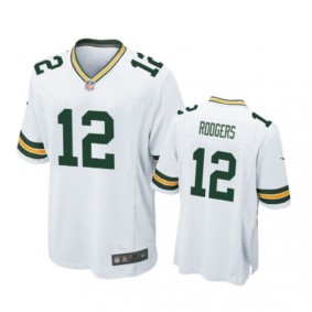 Green Bay Packers #12 Aaron Rodgers White Nike Game Jersey - Men's