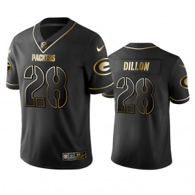 A.J. Dillon Packers Black Golden Edition Vapor Limited Jersey