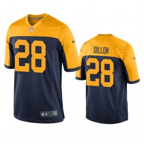 Green Bay Packers A.J. Dillon Navy Throwback Game Jersey