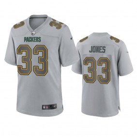 Green Bay Packers Aaron Jones Gray Atmosphere Fashion Game Jersey