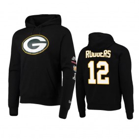 Green Bay Packers Aaron Rodgers Black Super Bowl Champions Commemorative Hoodie