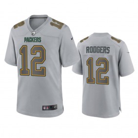 Green Bay Packers Aaron Rodgers Gray Atmosphere Fashion Game Jersey