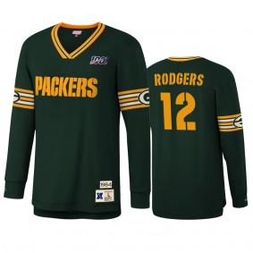 Green Bay Packers Aaron Rodgers Mitchell & Ness Green NFL 100 Team Inspired T-Shirt
