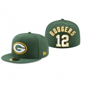 Green Bay Packers Aaron Rodgers Green Omaha 59FIFTY Fitted Hat