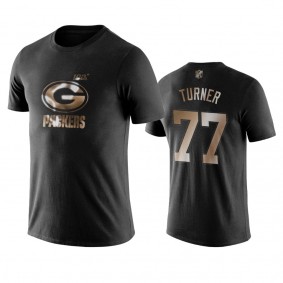 Billy Turner Green Bay Packers Black Golden 100th Season Name & Number T-Shirt