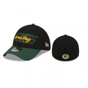 Green Bay Packers Black Green 2022 NFL Draft 39THIRTY Flex Hat