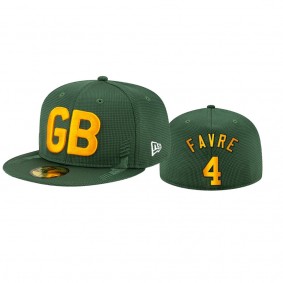 Green Bay Packers Brett Favre Green 2021 NFL Sideline Hat