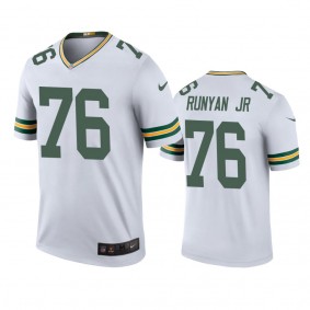 Green Bay Packers Jon Runyan Jr. White Color Rush Legend Jersey
