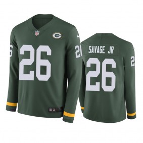 Green Bay Packers Darnell Savage Jr. Green Therma Long Sleeve Jersey