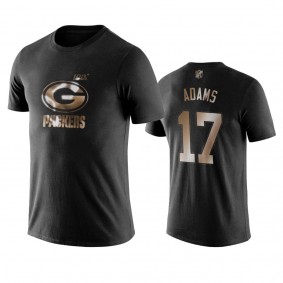 Davante Adams Green Bay Packers Black Golden 100th Season Name & Number T-Shirt