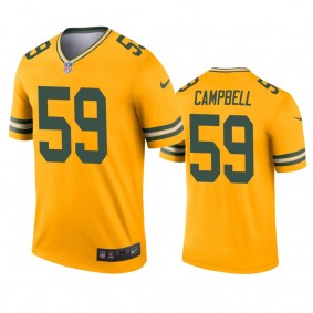 Green Bay Packers De'Vondre Campbell Gold Inverted Legend Jersey