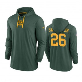 Men's Green Bay Packers Darnell Savage Jr. Green Hoodie Tri-Blend Sideline Performance T-Shirt