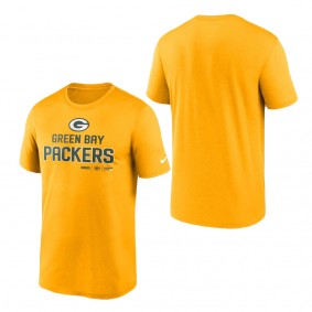 Men's Green Bay Packers Nike Gold Legend Community Performance T-Shirt