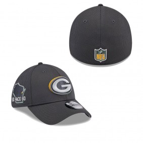 Men's Green Bay Packers Graphite 2024 NFL Draft 39THIRTY Flex Hat