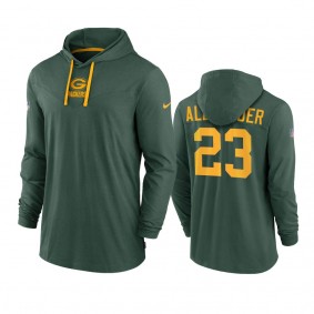 Men's Green Bay Packers Jaire Alexander Green Hoodie Tri-Blend Sideline Performance T-Shirt