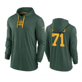 Men's Green Bay Packers Josh Myers Green Hoodie Tri-Blend Sideline Performance T-Shirt