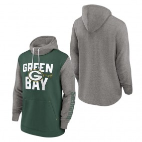Men's Green Bay Packers Nike Green Fashion Color Block Pullover Hoodie