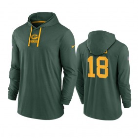 Men's Green Bay Packers Randall Cobb Green Hoodie Tri-Blend Sideline Performance T-Shirt