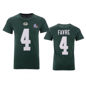 Green Bay Packers #4 Brett Favre Green Hall of Fame T-Shirt - Men's
