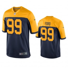 Green Bay Packers Jonathan Ford Navy Throwback Game Jersey