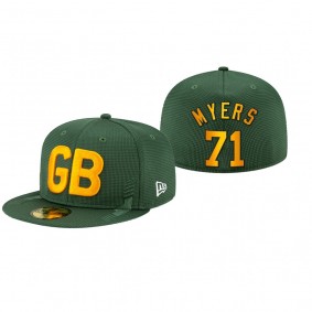 Green Bay Packers Josh Myers Green 2021 NFL Sideline Alt Logo Hat