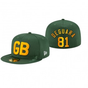 Green Bay Packers Josiah Deguara Green 2021 NFL Sideline Alt Logo Hat