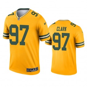 Green Bay Packers Kenny Clark Gold 2021 Inverted Legend Jersey