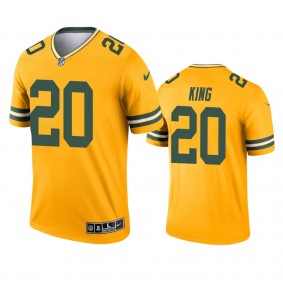 Green Bay Packers Kevin King Gold 2021 Inverted Legend Jersey
