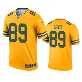 Green Bay Packers Marcedes Lewis Gold 2021 Inverted Legend Jersey