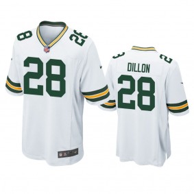 Green Bay Packers A.J. Dillon White 2020 NFL Draft Game Jersey