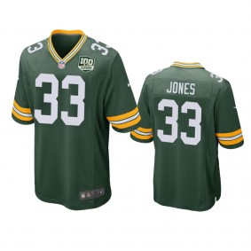 Green Bay Packers Aaron Jones Green 100 Seasons Game Jersey