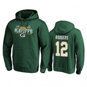 Green Bay Packers Aaron Rodgers Green 2019 NFL Playoffs Chip Shot Pullover Hoodie