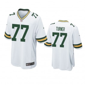 Green Bay Packers #77 Billy Turner White Game Jersey - Men's