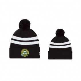 Men's Green Bay Packers Black 2021 NFC North Division Champions Top Stripe Knit Hat