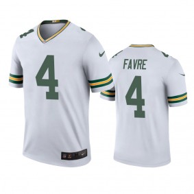 Green Bay Packers Brett Favre White Color Rush Legend Jersey - Men's