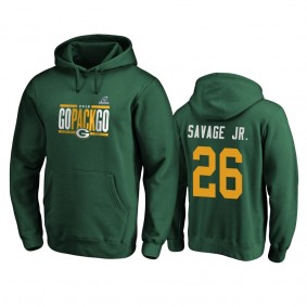 Green Bay Packers Darnell Savage Jr. Green 2019 NFL Playoffs Hometown Checkdown Pullover Hoodie