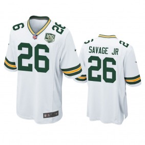 Green Bay Packers Darnell Savage Jr. White 100 Seasons Game Jersey