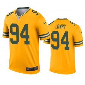 Green Bay Packers Dean Lowry Gold Inverted Legend Jersey