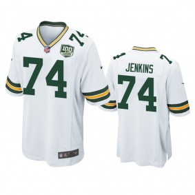 Green Bay Packers Elgton Jenkins White 100 Seasons Game Jersey