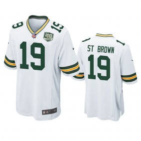 Green Bay Packers Equanimeous St. Brown White 100 Seasons Game Jersey
