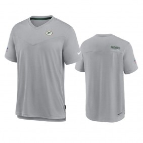 Green Bay Packers Gray Sideline Coach Chevron T-Shirt