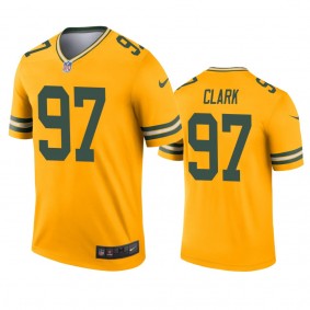 Green Bay Packers Kenny Clark Gold Inverted Legend Jersey
