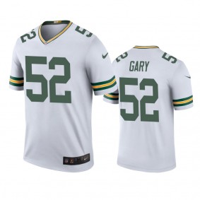 Green Bay Packers Rashan Gary White 2019 NFL Draft Color Rush Legend Jersey