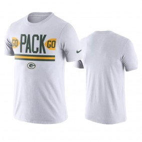 Men Green Bay Packers White Go Pack NFL Collection T-Shirt
