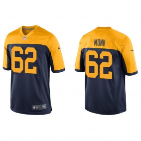 Men's Jacob Monk Green Bay Packers Navy Throwback Game Jersey