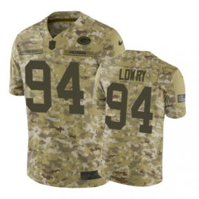 Green Bay Packers #94 2018 Salute to Service Dean Lowry Jersey Camo -Nike Limited