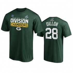 Green Bay Packers A.J. Dillon Green 2020 NFC North Division Champions T-Shirt