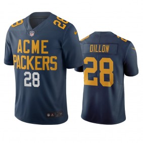 Green Bay Packers A.J. Dillon Navy City Edition Vapor Limited Jersey