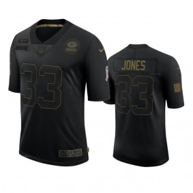Green Bay Packers Aaron Jones Black 2020 Salute to Service Limited Jersey